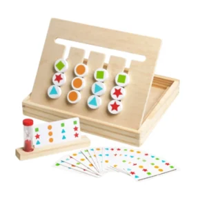 JUEGO de reconocimiento de formas geométricas, motricidad fina, juego de capacidad de concentración.
