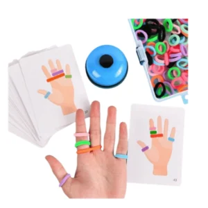 reto de anillos, juego de habilidad montessori