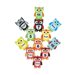 buhos en equilibrio, juego montessori, juego para niños, juego didactico